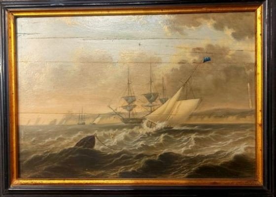 Ships In Storm W.callow